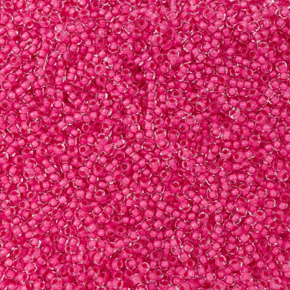 Бисер Preciosa прозрачный с цв. центром 10/0 (2.3 мм), круг.отв., 50г, (38398)