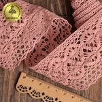 Кружево вязаное (тесьма) 50 мм / 10 метров, цв.32 розовый, Kruzhevo