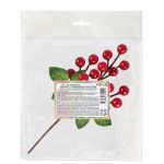 Веточка декоративная с шишкой и ягодами 20 см, 3 шт, 01, Blumentag