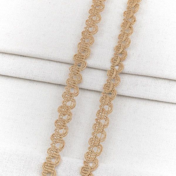 Тесьма отделочная джутовая 10 мм / 25 метров, 1-Н29, 23489