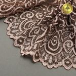Кружево бельевое эластичное 180 мм / 3 м, L1351 цв.т.бежевый+св.бежевый, Kruzhevo