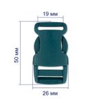 Фастекс (пряжка трезубец) пластик 19 мм, 100 шт, 869 зеленый, Gamma SB04
