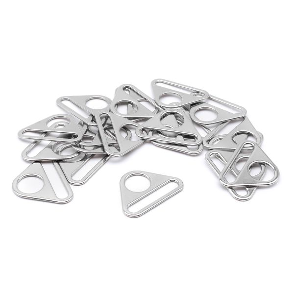 Рамка треугольная литая металл 38 мм, 20 шт, никель, ZH-65