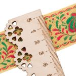 Лента (тесьма) жаккардовая 32.0 мм / 25±1 метров, рис. 9581 Гжель, (10 желтый/зеленый/красный) С1853Г17