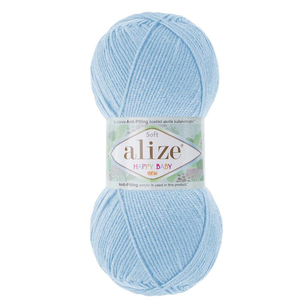 Пряжа Alize (Ализе) Happy Baby New / уп.5 мот. по 100 г, 320м, 183 голубой