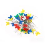 Булавки портновские для квилтинга "Бабочки" сталь, 50 шт, 53 мм