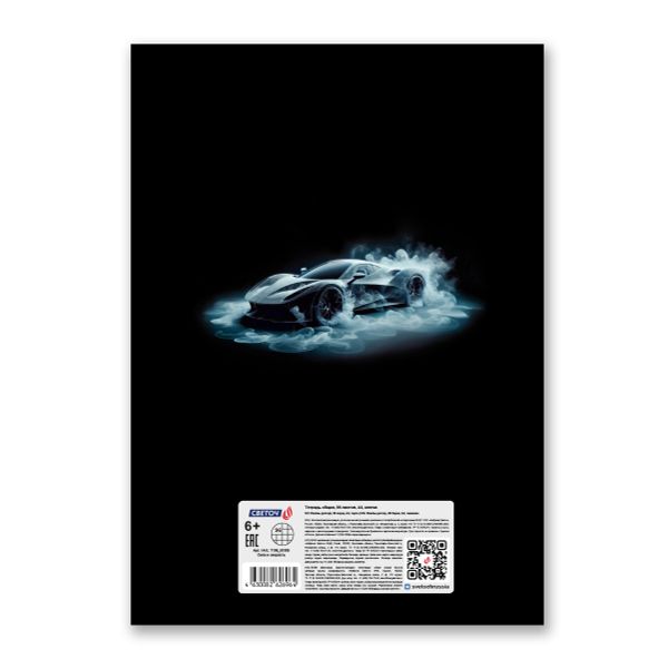 Тетрадь ученическая общая, A4 96 л. на скобе 65 г/м², белизна 100 %, 6 шт, клетка, 01353 Сила и скорость, Светоч Т156