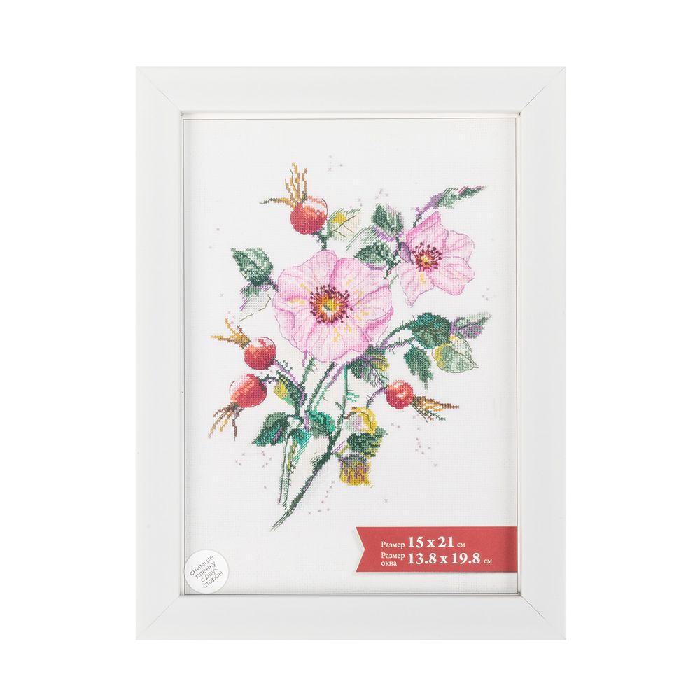 Рамка для картины (фото) пластик с оргстеклом 15х21 см, белый, Gamma ПРК-20