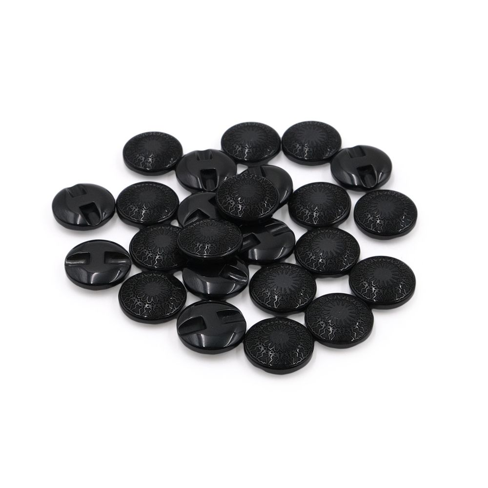 Пуговицы на ножке 32L (20мм) (Black (черный)), 24 шт, 615007-1