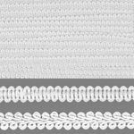 Тесьма Шанель плетеная 12 мм, 0384-0018 цв.белый уп.9м