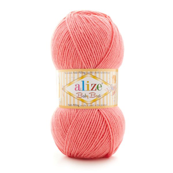 Пряжа Alize (Ализе) Baby Best / уп.5 мот. по 100 г, 240м, 170 розовый A