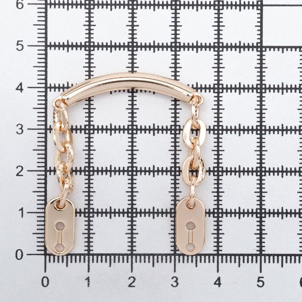 Цепочка-вешалка 105х7 мм, металл, Gold золото, 2 шт, MB196