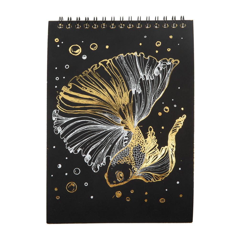 Набор для творчества Гравюра-блокнот Безбрежный океан, 14х20 см, Hobbius GHPB-07