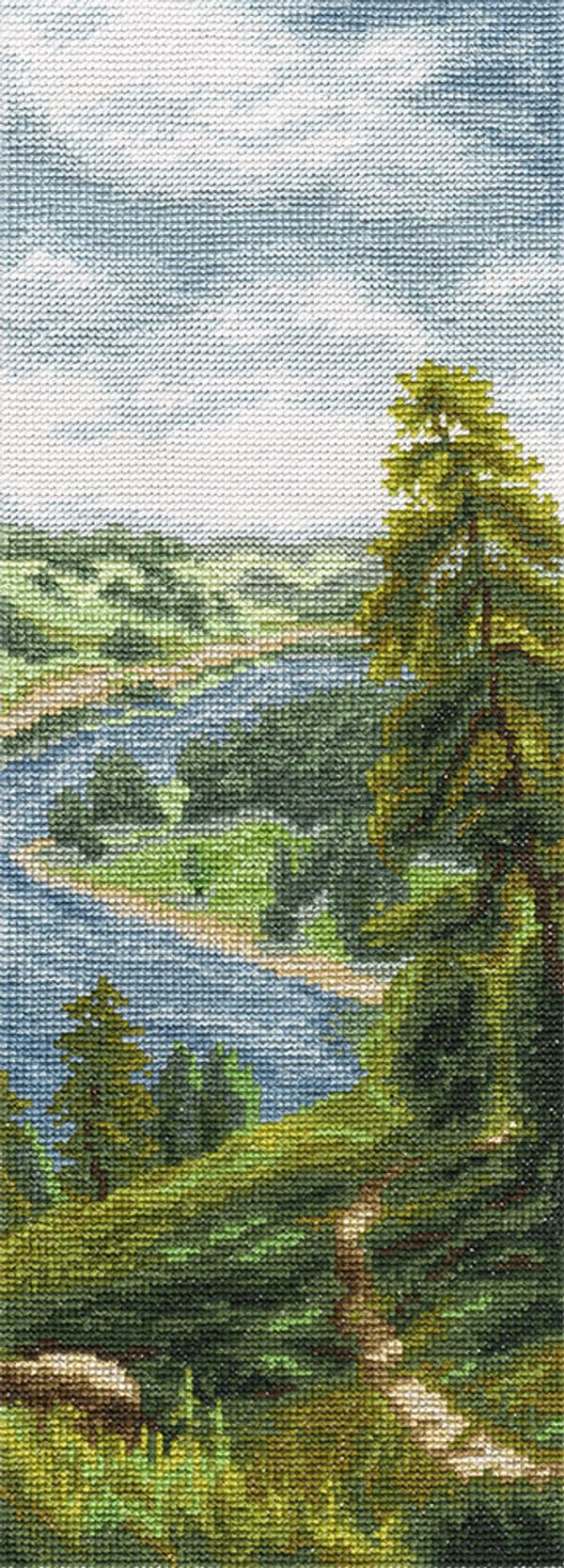 Набор для вышивания нитками Panna, Оттенки лета, 12х33,5 см