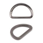 Полукольцо литое металл внутр. 20 мм (внешн. 25х16 мм), плоское, 10 шт, чер.никель ГР, 6875