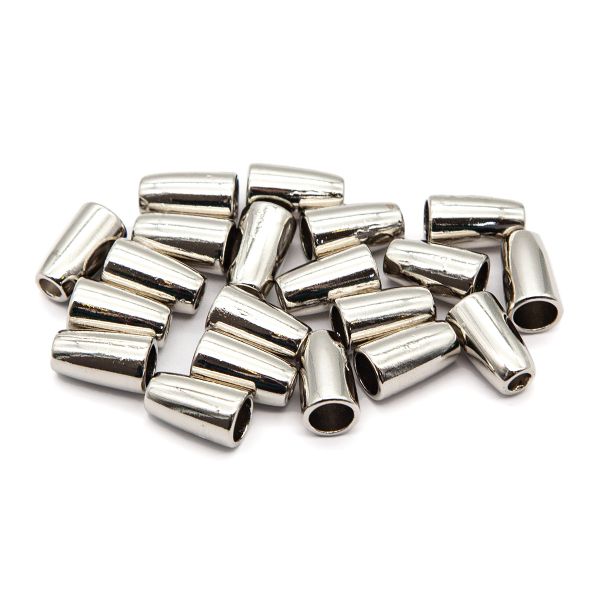 Наконечник для шнура металл колокол 13.5х8.5 мм, ⌀3.5/6.5 мм (никель), 20 шт