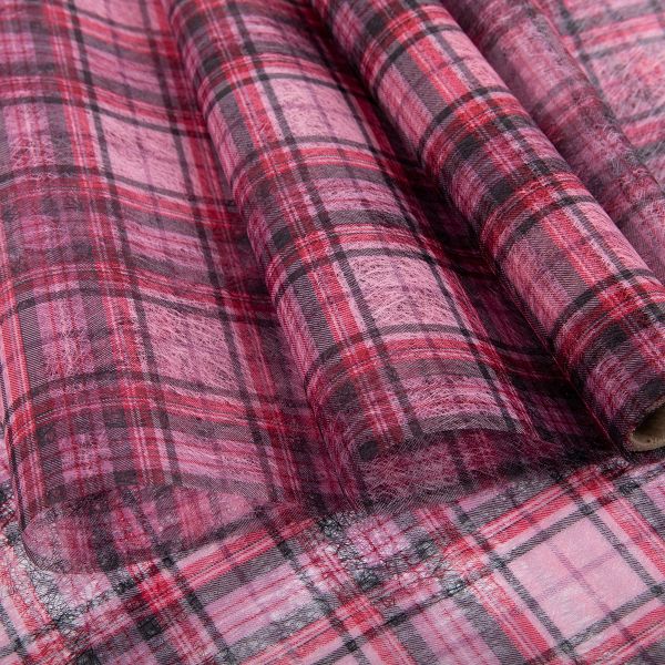 Флористический фетр 35 г/м², 2 м, 06 красный (клетка), Blumentag PNW-35/1