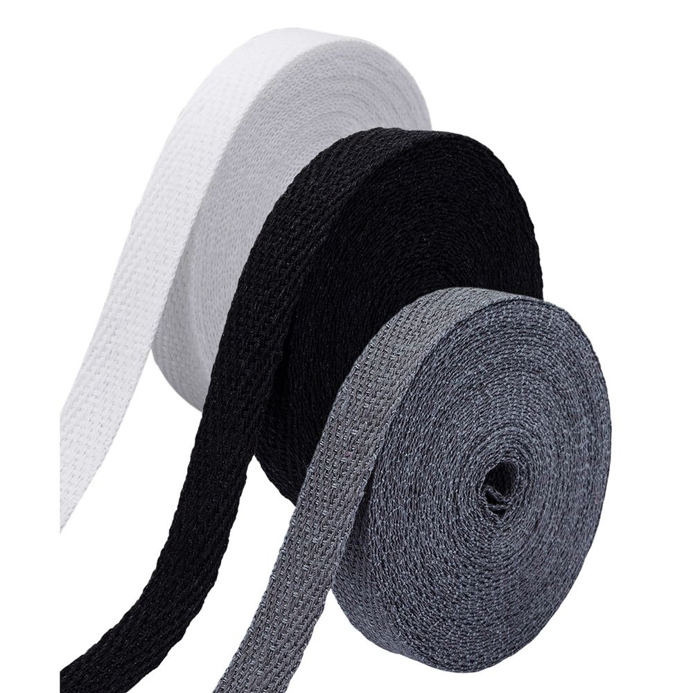 Тесьма (лента) киперная (100% х/б) 10 мм / 3 шт по 4.57 метров, 2.5 г/м, ассорти №3, 3 цвета