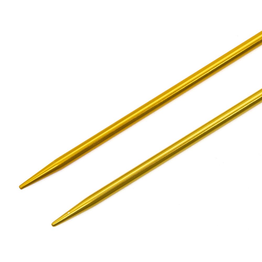 Спицы прямые Pony Colour ⌀3,5 мм, 35 см, золотой, алюминий, 2 шт