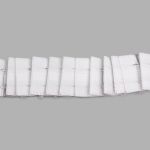 Лента (тесьма) шторная: сборка параллельная (1:2) 20 мм / 100 метров, равномерная