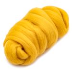 Шерсть для валяния Камтекс Лента для валяния п/тонкая 1х50 г, (25-28 мкр), 2.1 м, 104 желтый, 614644-3