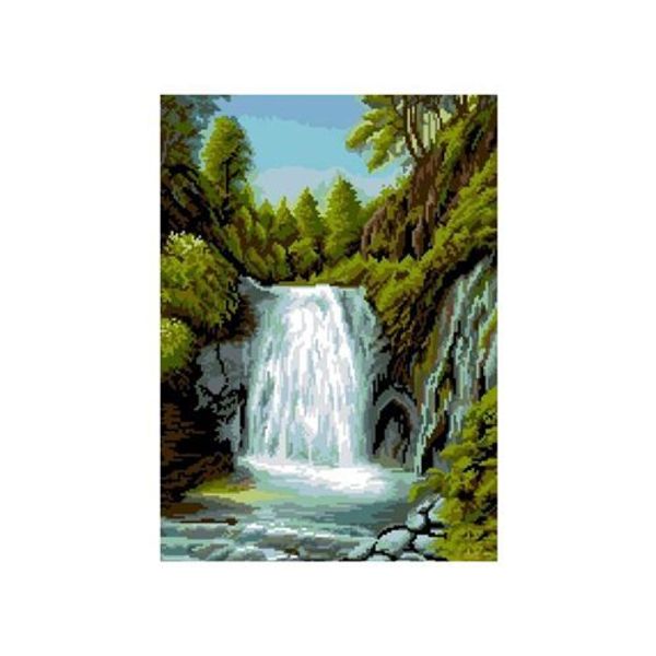 Набор для вышивания нитками Нитекс, Водопад 42х30 см