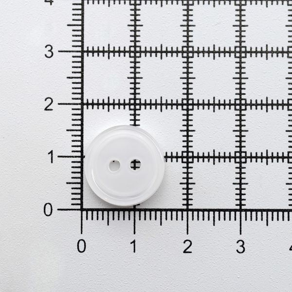 Пуговицы 2 прокола 24L (15мм), пластик (Wht-01 белый), 72 шт, CN 2807