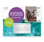 Картина по номерам Фрея, на картоне Геометрическая сова, 40х30 см