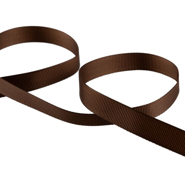 Лента репсовая нарезка 12.0 мм / 10 шт по 5.4 метра, 017 т.коричневый, Gamma GR-12