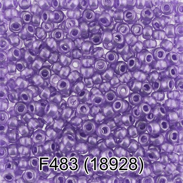 Бисер Gamma 10/0 (2.3 мм), 50 г, F483 сиреневый, 18928, круглый 6