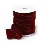 Лента бархатная (тесьма) 20.0 мм / 22.86±1 метров, арт.20VR44 нейлон цв.бордо