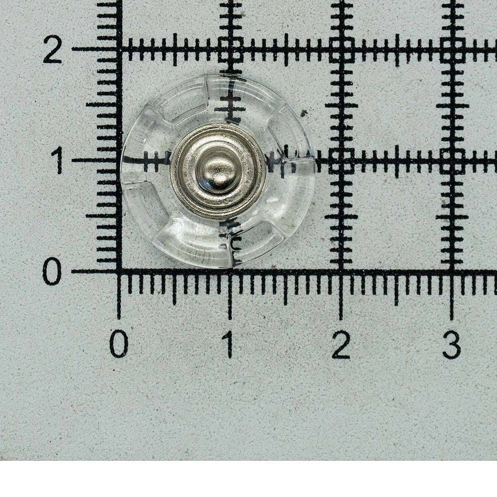 Кнопка пришивная металл ⌀18.0 мм, пластик, clear, 10 шт