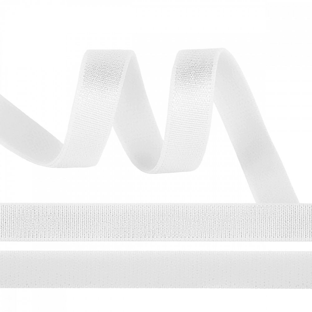 Резинка бельевая (бретелечная) 15.0 мм / 1000 метров, RBB05 белый F101