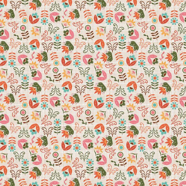 Ткань для пэчворка Peppy Лесные жители, отрез 50х55 см, 146 г/м², ЛЖ-14 белый, Peppy