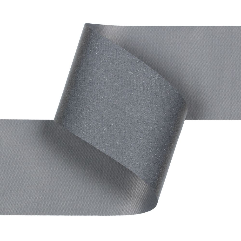 Лента светоотражающая (катафотная) [cpl:360], 50 мм / 50 метров, 100% п/э, серый, Gamma JF9002