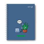 Тетрадь общая с твердой обложкой, матовая ламинация + выборочный лак A5 120 л. на гребне 65 г/м², белизна 100% 4 шт клетка, 01554 Алоэ, Светоч Т210