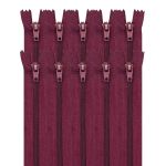 Молния спираль (витая) Т3 (3 мм) 1 зам., н/раз., 20 см, автомат, т.бордо 20 см, 30100, 10 шт