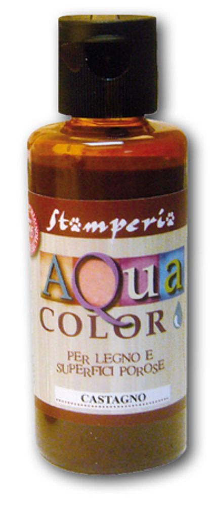 Краска на водной основе Aquacolor, каштановый, Stamperia