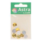 Хрустальные стразы пришивные круглые, желтые 10мм, 10 штук Astra&Craft, РИ002НН10