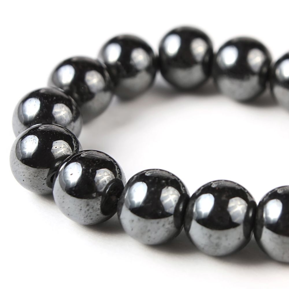 Бусины натуральный камень гематит 8 мм, 12 шт в упак, Astra&Craft