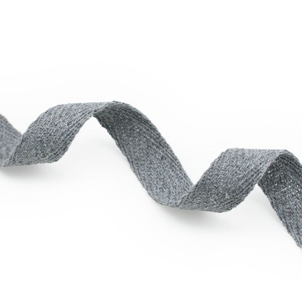 Тесьма (лента) киперная (100% х/б) 15 мм / 25 метров, рис.9758, 30 серый, С3863Г17