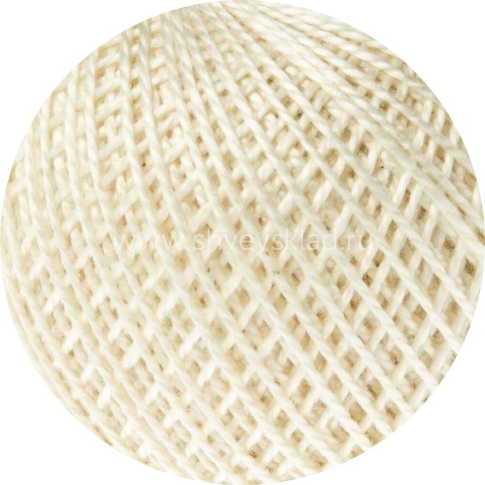 Пряжа ПНК им.Кирова Ирис / уп.20 мот. по 25 г, 150м, 0103 сл.кость