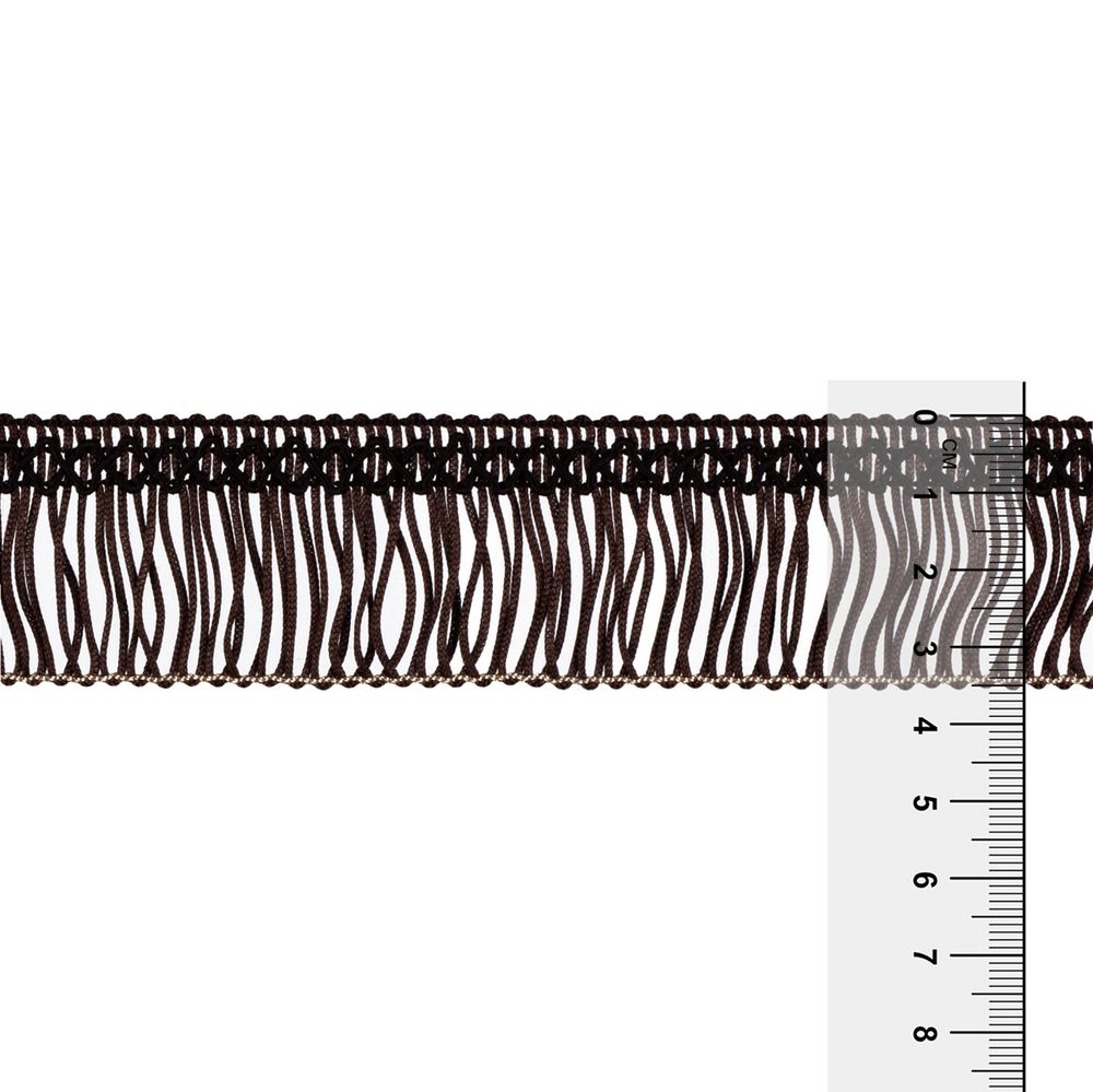 Бахрома отделочная 35.0 мм / 16 метров, 200 т.шоколадный, Gamma А-08
