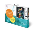 Картина по номерам Фрея PNB/PMB-294, Портрет котика, (эффект черного холста) 40х30 см