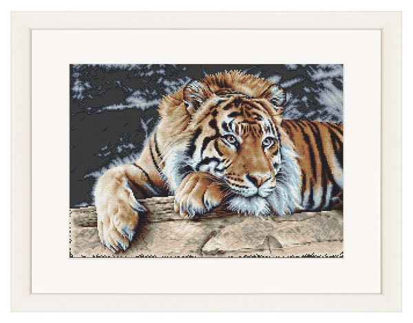 Набор для вышивания нитками Thea Gouverneur, Тигр, 33х43 см
