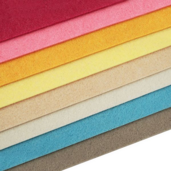 Фетр листовой жесткий 3.0 мм, 450гр, 20х30 см, ассорти, 8 штук Astra&Craft (9)