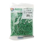 Бисер Astra&Craft 11/0 (2.1 мм), 200 г (10х20 г), цв. 23А-4 т. зеленый/прозрачный с цветным центром