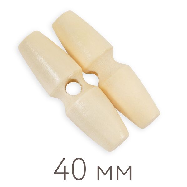 Пуговицы деревянные 40 мм, 24 шт, дерево, №277 бежевый, Blitz DRN 0121