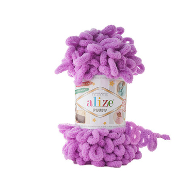Пряжа Alize (Ализе) Puffy / уп.5 мот. по 100 г, 9м, 378 орхидея A