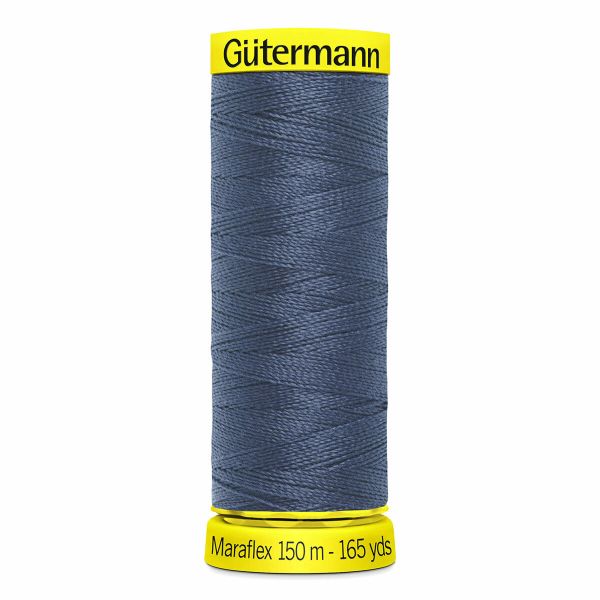 Нитки для трикотажа Gutermann Maraflex, 150м, 112 серо-синий джинс, 5 катушек